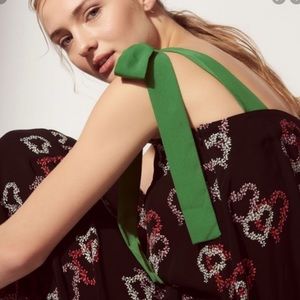 Sandro Delicat Heart Motif Midi Dress